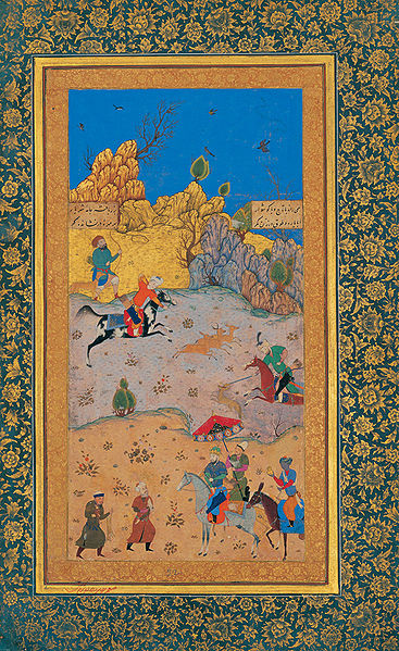 367px-Behzad_hunting_ground زندگینامه حسین بهزاد(۱۲۷۳ـ۱۳۴۷ ش )(مشهورترین نگارگر معاصر)